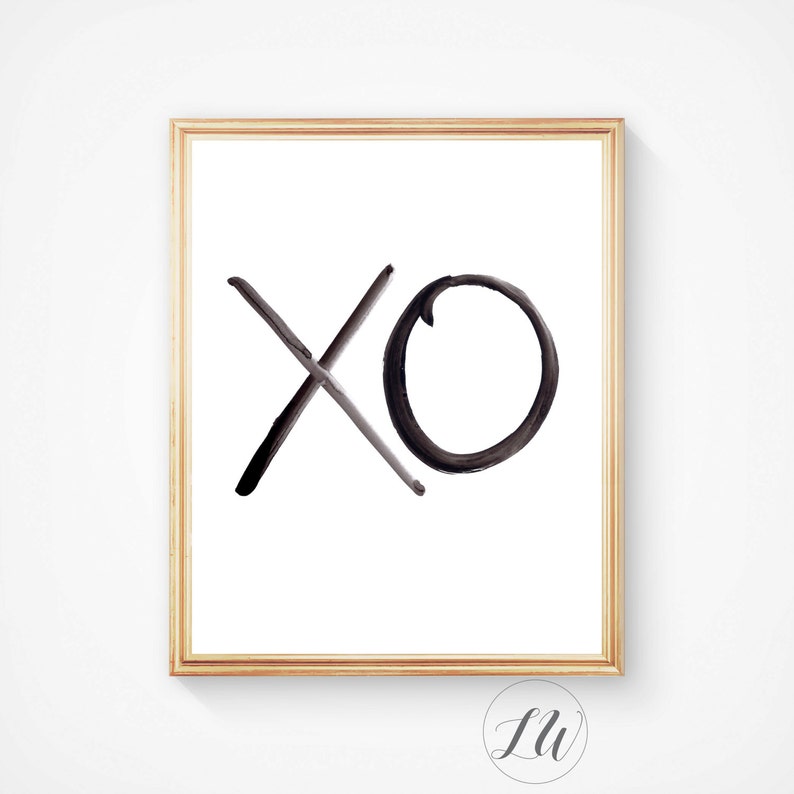 XO Print Wall Prints Typography Art Xo Art Printable Art Etsy