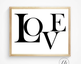 Love quote, wall quote, digital quote, love print, romantic art, love typography print, typography art, home decor, love sign, wall art.