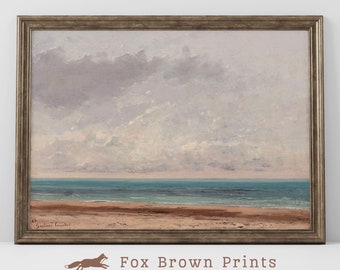 Vintage Coastal Print, Seaside Wall Art, Antique Sea Painting, PRINTABLE SEASCAPE Seaside Wall decor | 1028