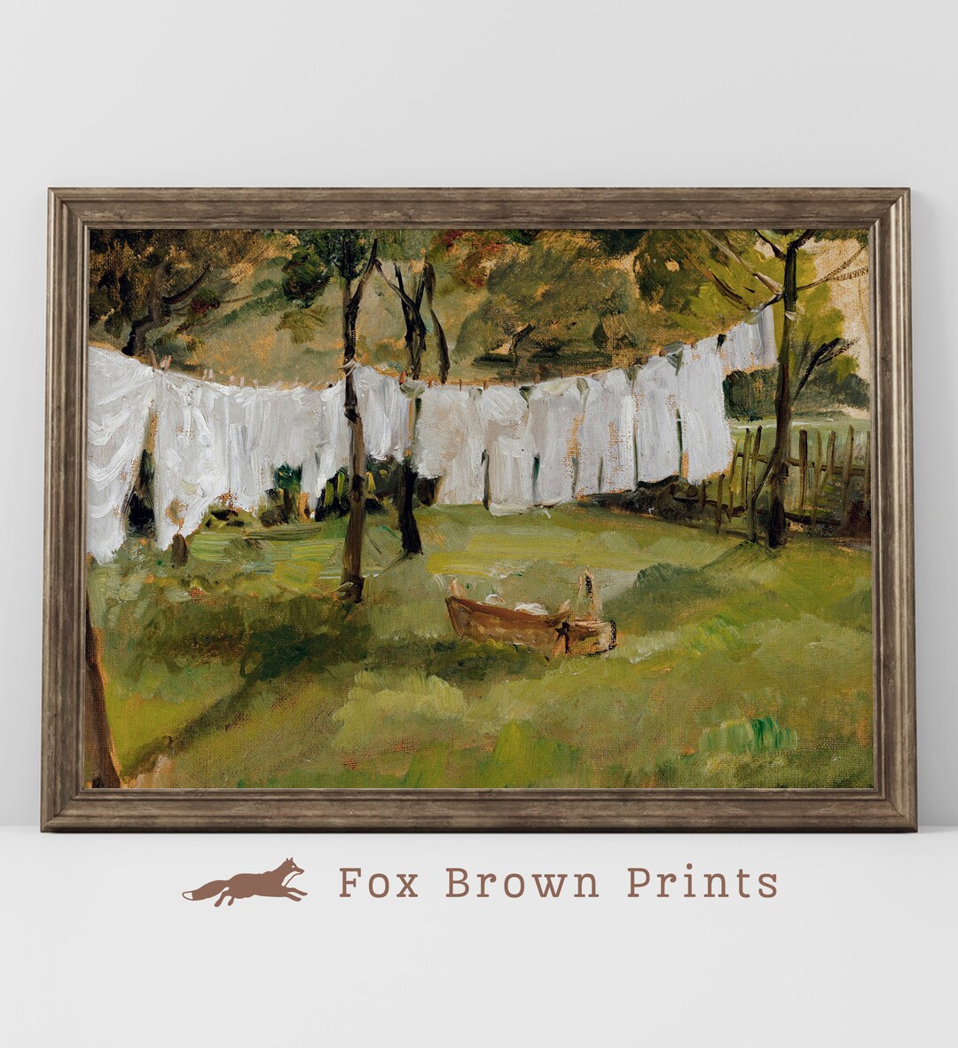 Vintage Laundry Art Printable Laundry Room Wall Art Washing Print for Utility Room Oil Painting
