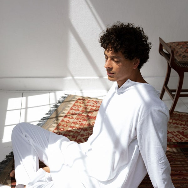 Meditation suit for Men - White |  soft & skin-friendly | 100% Organic Cotton