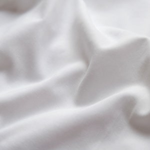 White Khasto Sheet Handmade, exceptionally soft sheet & pillowcases 100% Organic Cotton image 2