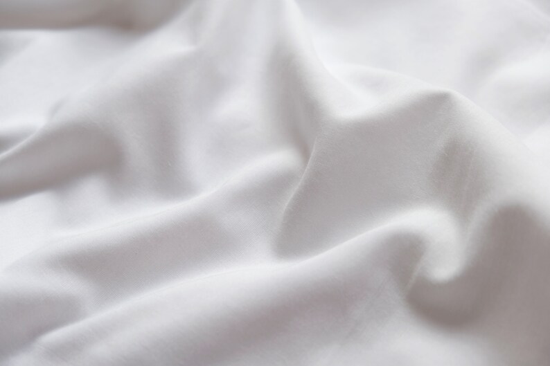 White Khasto Sheet Handmade, exceptionally soft sheet & pillowcases 100% Organic Cotton image 2