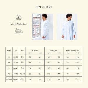 Chemise de nuit pour hommes Blanc Fait à la main, doux pour la peau et doux 100% coton biologique image 4