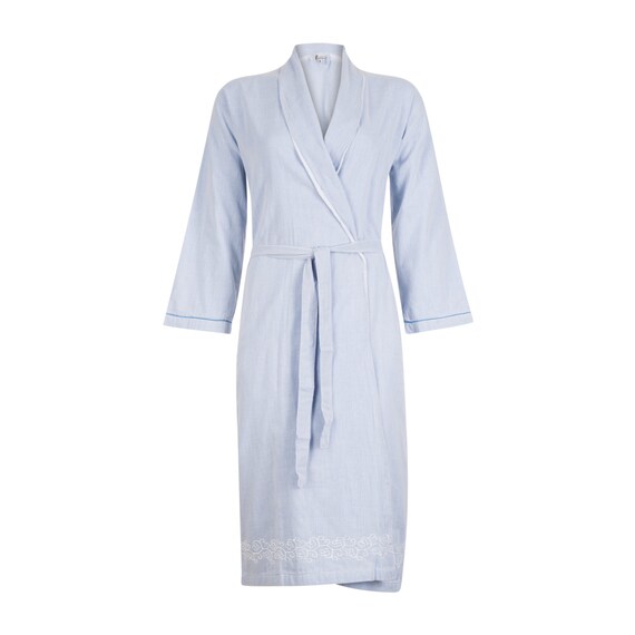 light blue dressing gown