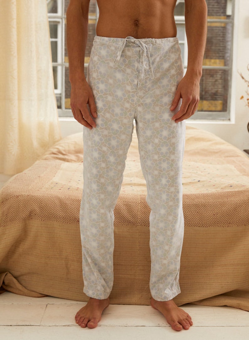 Lounge Pants Persian Flower 100% Organic Cotton image 1