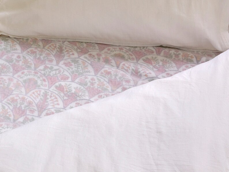 Fitted Sheet Floral 100% Organic Cotton image 1