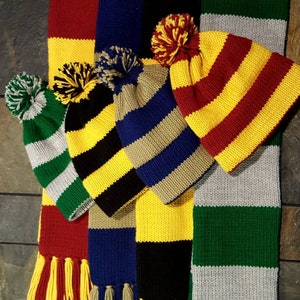 Wizard School House Scarf and Hat Set: Early Years Pattern - Etsy