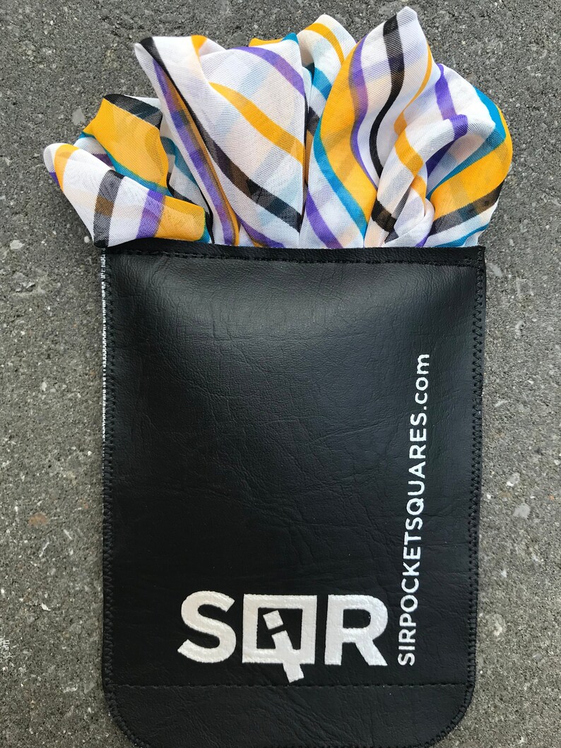 The base eliminates all fussing and folding Ready to wear SIR pocket squares for the fashion conscious man simply insert into your pocket