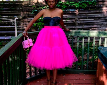 Hot Pink Tiered Tulle Skirt - Etsy Singapore