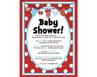 Dr. Seuss Themed Baby Shower Invitation