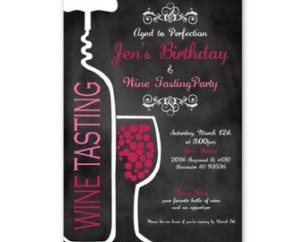 Girls Night Wine Tasting or Birthday Party Invitation