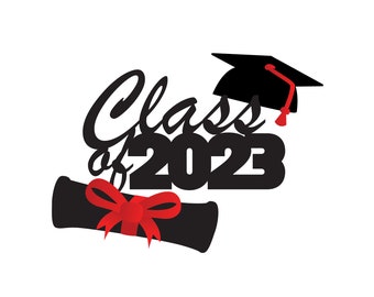 Class of 2023 Cake Topper Cutout downloadable file for cutting machine