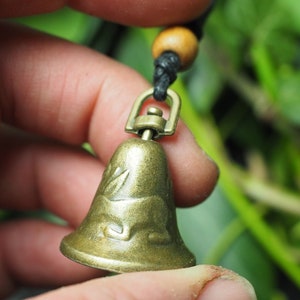 Hare & Bird Bell Pendant - Transformation, Protection - Rabbit - Pagan, Wicca, Spring Key chain, chime