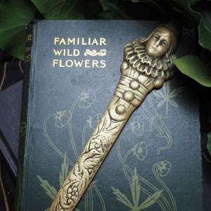 Vintage Brass Pierrot Athame - For the Fool, Ritual Knife, Upcycled, Fool, Witchcraft Pagan, Clown