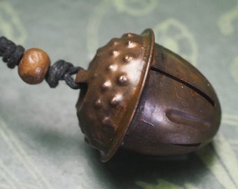 Acorn Bell Pendant to bring Strength, Courage & Protection - Oak - Pagan, Wicca, Witchcraft, Ogham Tree
