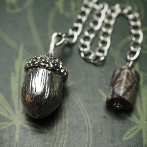 Acorn & Gemstone Pendulum - For divination - Pagan, Wiccan, Witchcraft