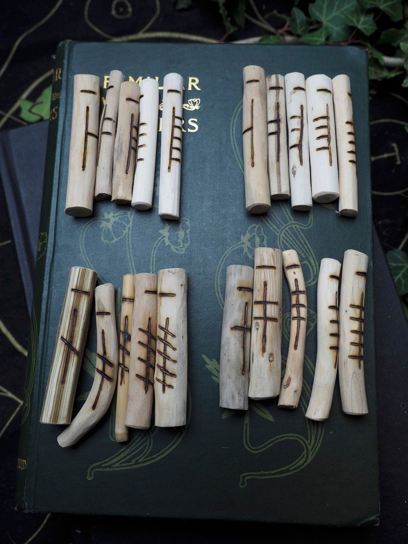 20 Corresponding Celtic Tree Ogham Staves Pagan, Druid, Druidry, Witchcraft, Divination image 5