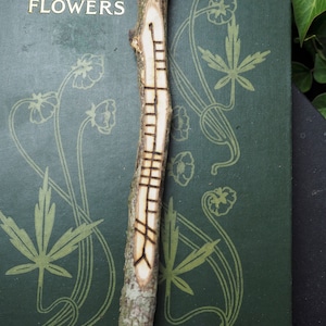 Avalon Hazel Ogham Charm For Wisdom - Irish, Celtic - Pagan, Druid, Druidry, Witchcraft, Handmade