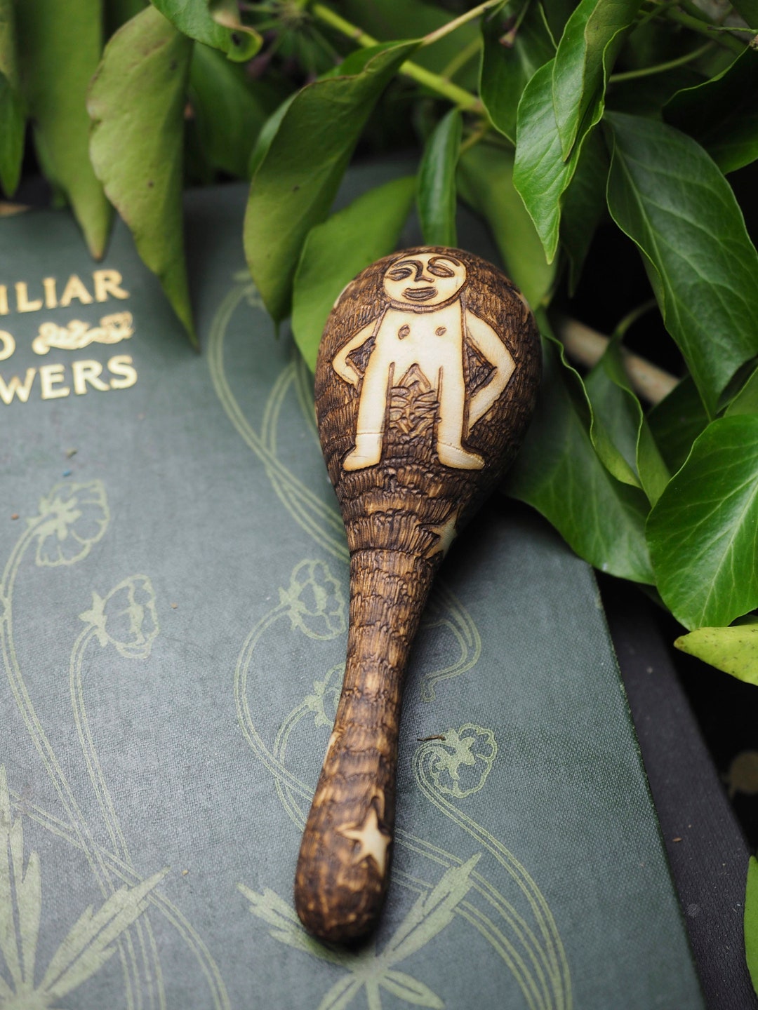 Pagan Rattle Mini Wooden Sheela Na Gig Goddess Rattle Pagan, Wicca, Witchcraft ...