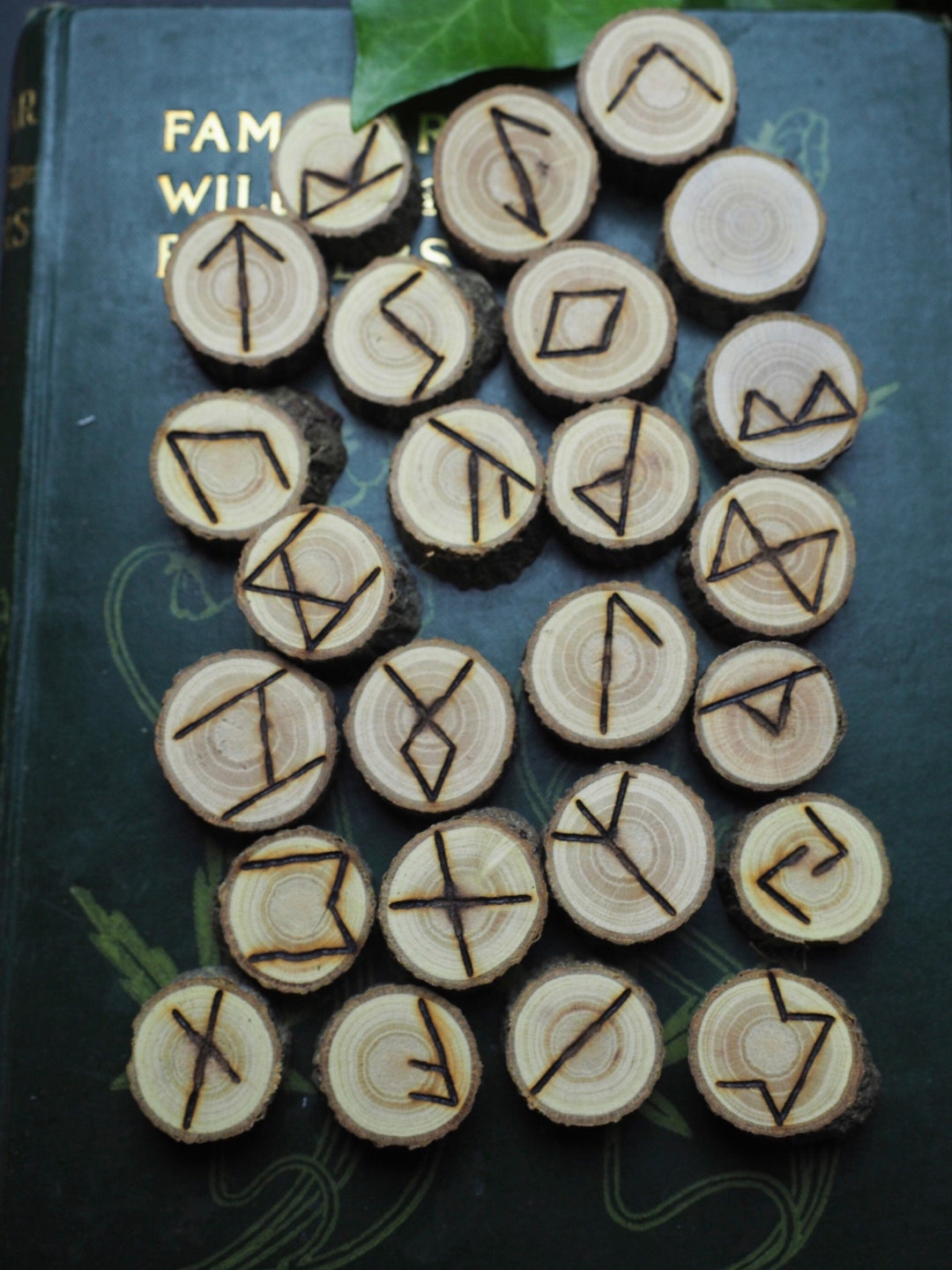 Elder Futhark Wild Rose Wood Rune Set- Love Magic - Pagan, Norse ...