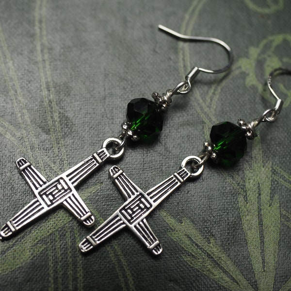 Brighid's Cross Earrings - Bridget, Bride, Brigid, St Bridget, Goddess Pagan, Wicca, Witchcraft