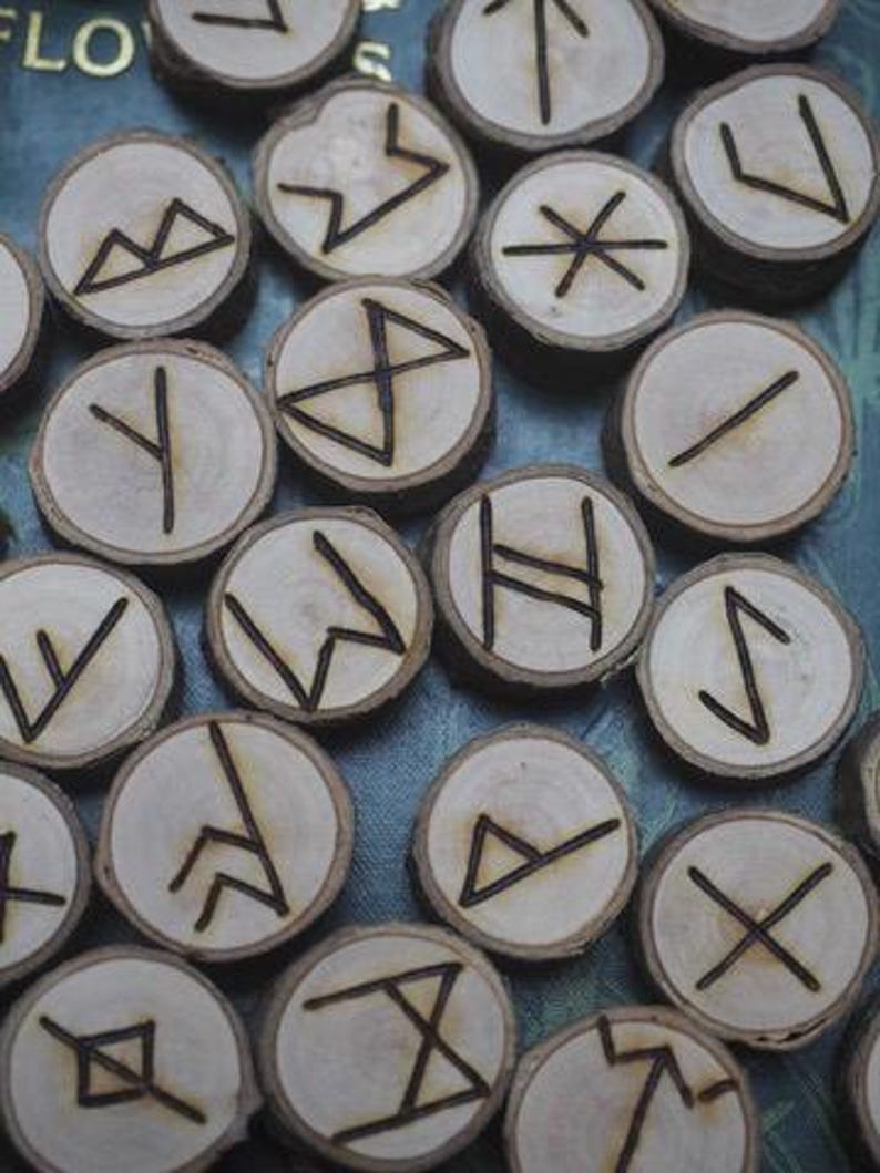 Cornish Holly WOOD Anglo Saxon Runes - Pagan, British, Norse ...