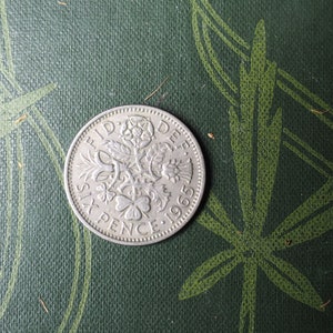 Old English Queen Elizabeth II Sixpence Coin - Bridal, Prosperity, Spell-work, Magic, Christmas, Fairy Offerings