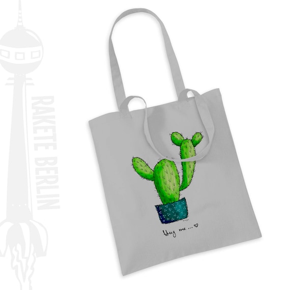 Jutetasche Jutebeutel Einkaufstasche Jute Kaktus Tragetasche Beuteltasche Mint