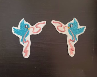 Helpful Birds Making a Princess Dress Patch