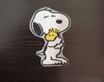 Beagle and Bird Iron On Patch