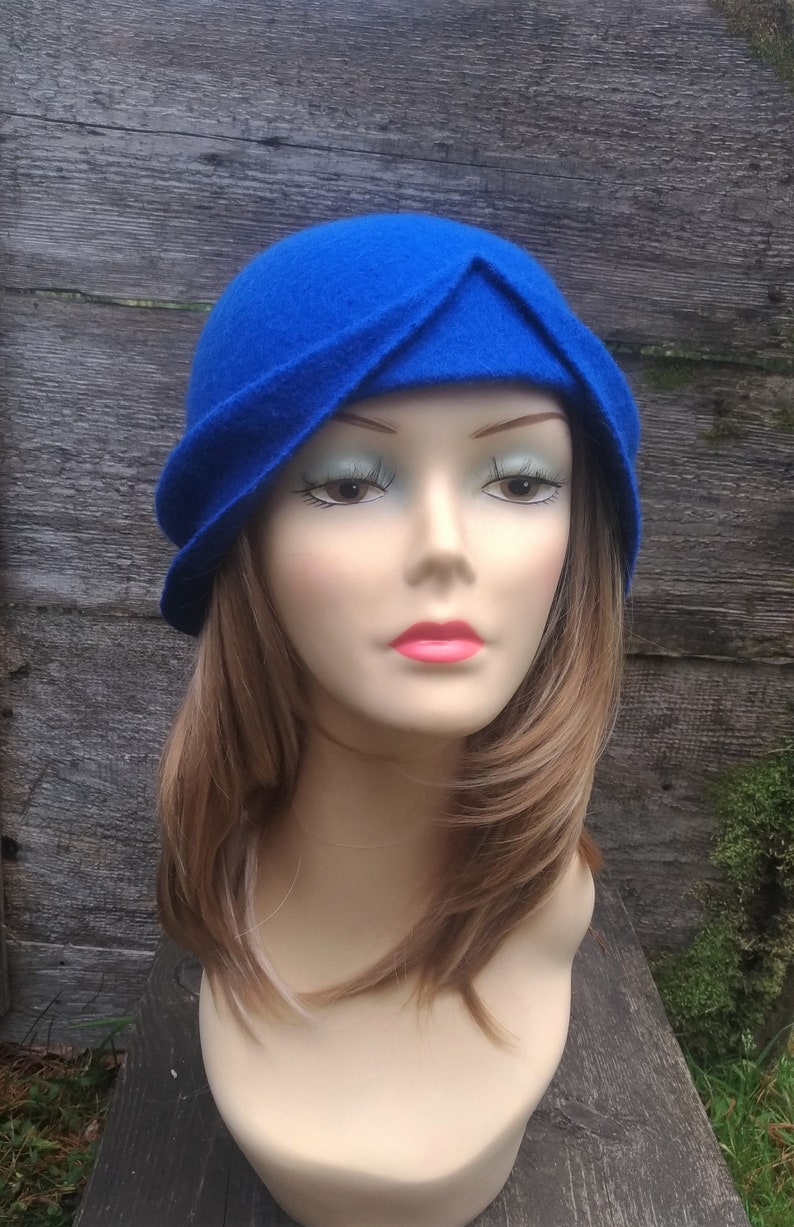 Bright blue hat Women's blue hat Blue hat Turban hat Etsy