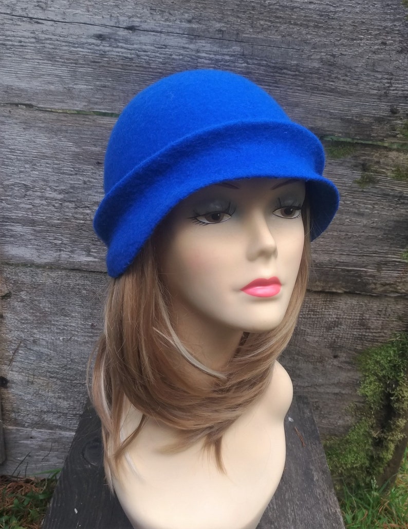 Bright blue hat Women's blue hat Blue hat Turban hat Etsy