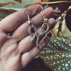 Snake & Snake bone earrings