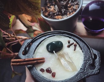 Vela de caldero de hierro fundido