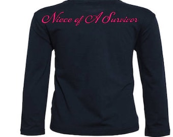 Niece of a survivor Shirt / Survivor shirt / Nephrew of a survivor / breast cancer shirt / youth shirt