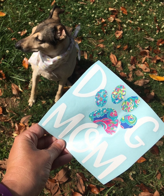 Dog Mom Decal / Lily inspired decal  / Dog Mom Sticker / Adhesive Car decal / cup decal
