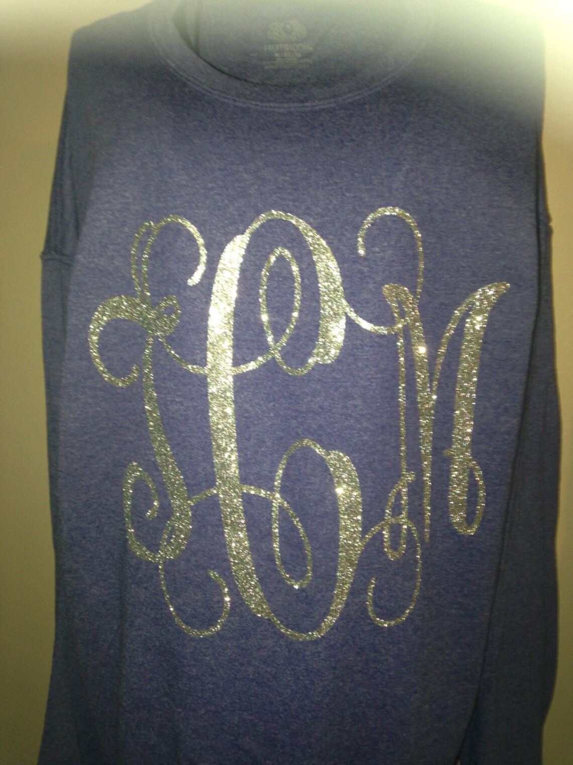 Iron On Glitter Monogram / Monogram / Iron on monogram / iron Etsy