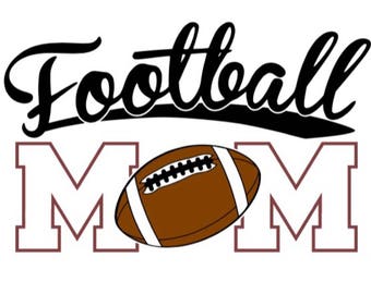 Football Mom iron on Decal / football mom iron on / glitter football / football mom decal