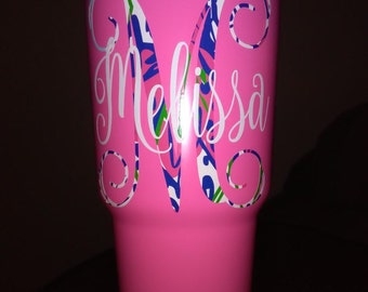 Monogram Decals / lily inspired decal / yeti decal / Decals / sticky decals / monogram decal / car decal