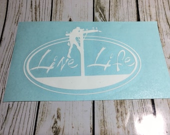 Line life Decal / lineman Decals /Decal / adhesive decal / line man  / line life / line life car decal
