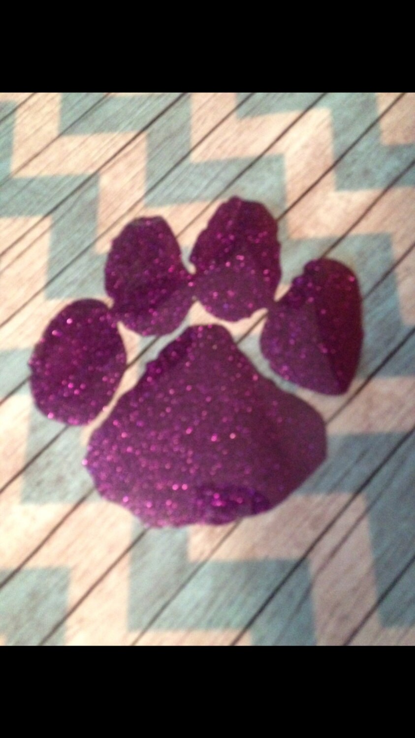 Iron on Monogram Paw Print / Glitter Monogram / Paw Print Etsy
