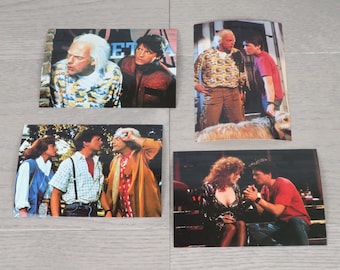 Back to The Future Postcards. Set of 4 Blank Postcards. Vintage Ephemera. Travel Journal. Scrapbooking. 1989. Postcrossing. Snail Mail.