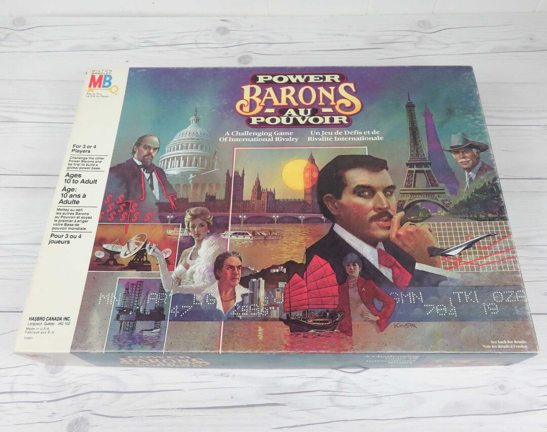 Vintage Power Barons Board Game by Milton Bradley 1986 Etsy