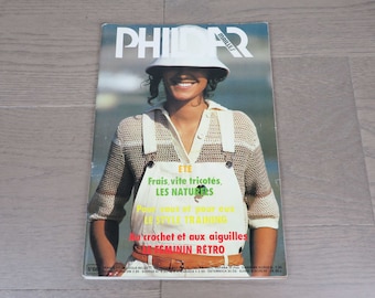 Phildar Mailles Magazine. Vintage Knitting Patterns. Phildar Mailles Pattern. Les naturels. Le féminin rétro. French. 1979