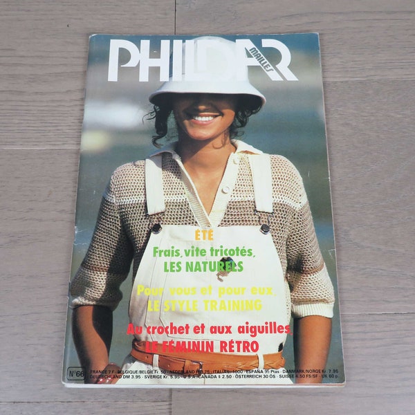 Vintage Phildar Mailles Revue Magazine. Les naturels. Le féminin rétro. Modèles de tricot vintage rétro. Français. 1979