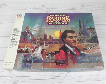 Vintage Power Barons Board Game By Milton Bradley 1986