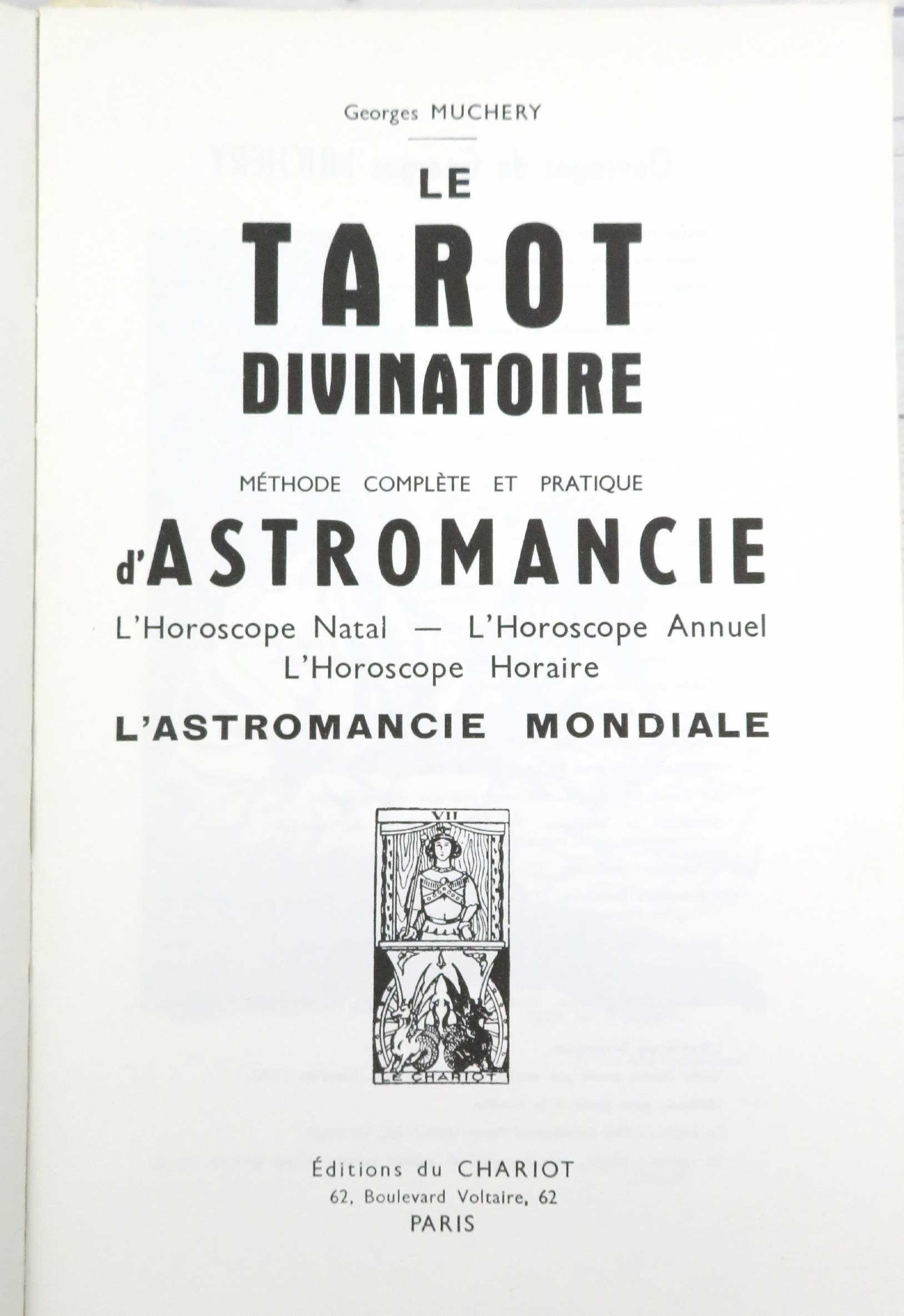 Vintage French Book / Le Tarot Divinatoire. Méthode Complète Et