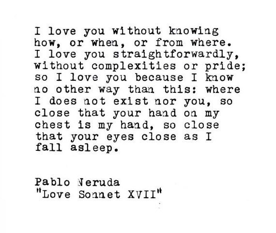 Valentinstag Geschenk Valentinstag Pablo Neruda Liebe Zitat Etsy