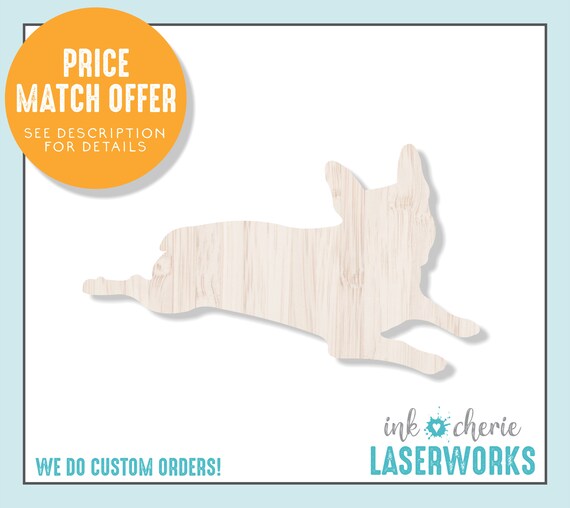 Dog - Laser Cut Out Unfinished Wood Craft Shape DOG5 Dog - Laser Cut Out Unfinished Wood Craft Shape DOG5